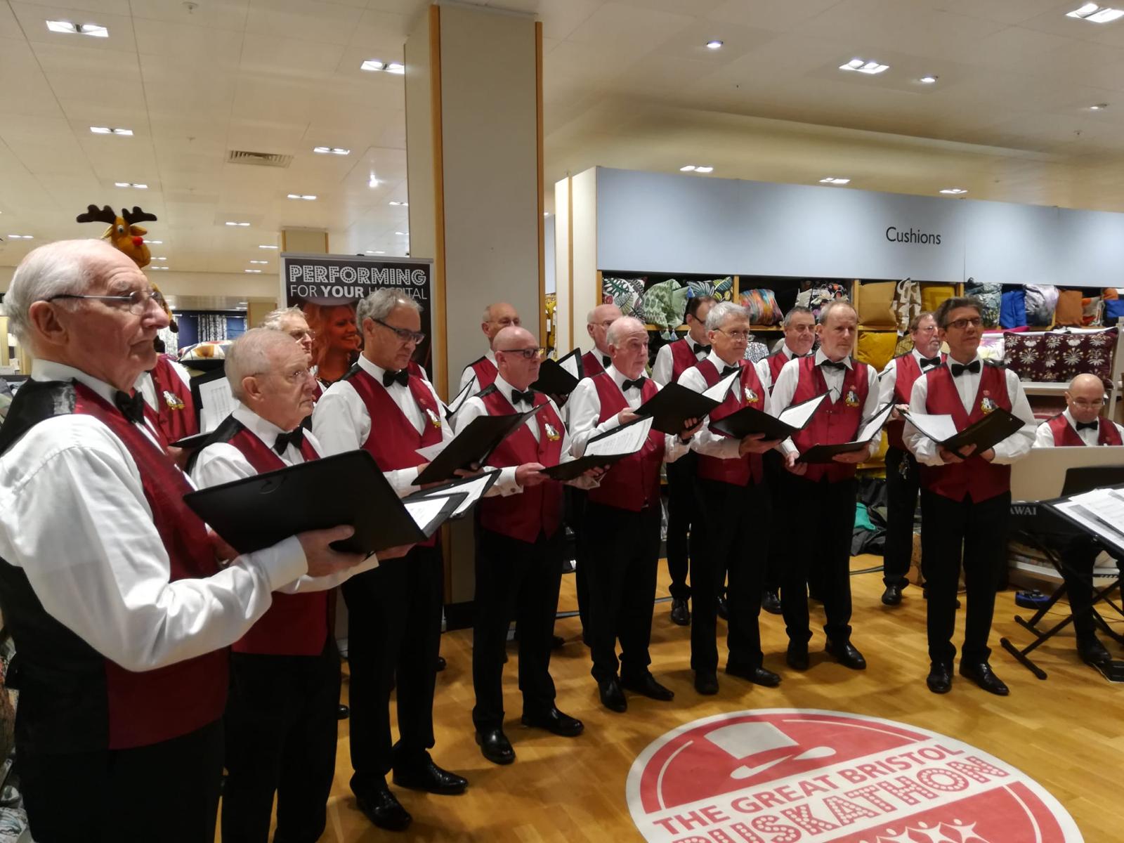 Charity Christmas singing in John Lewis